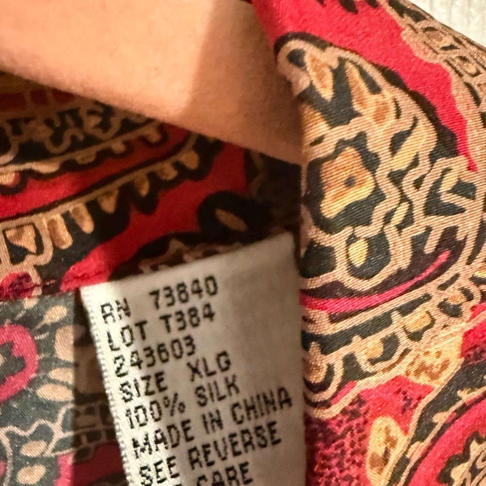 Vintage Silk Paisley Shirt - Picture 2 of 4